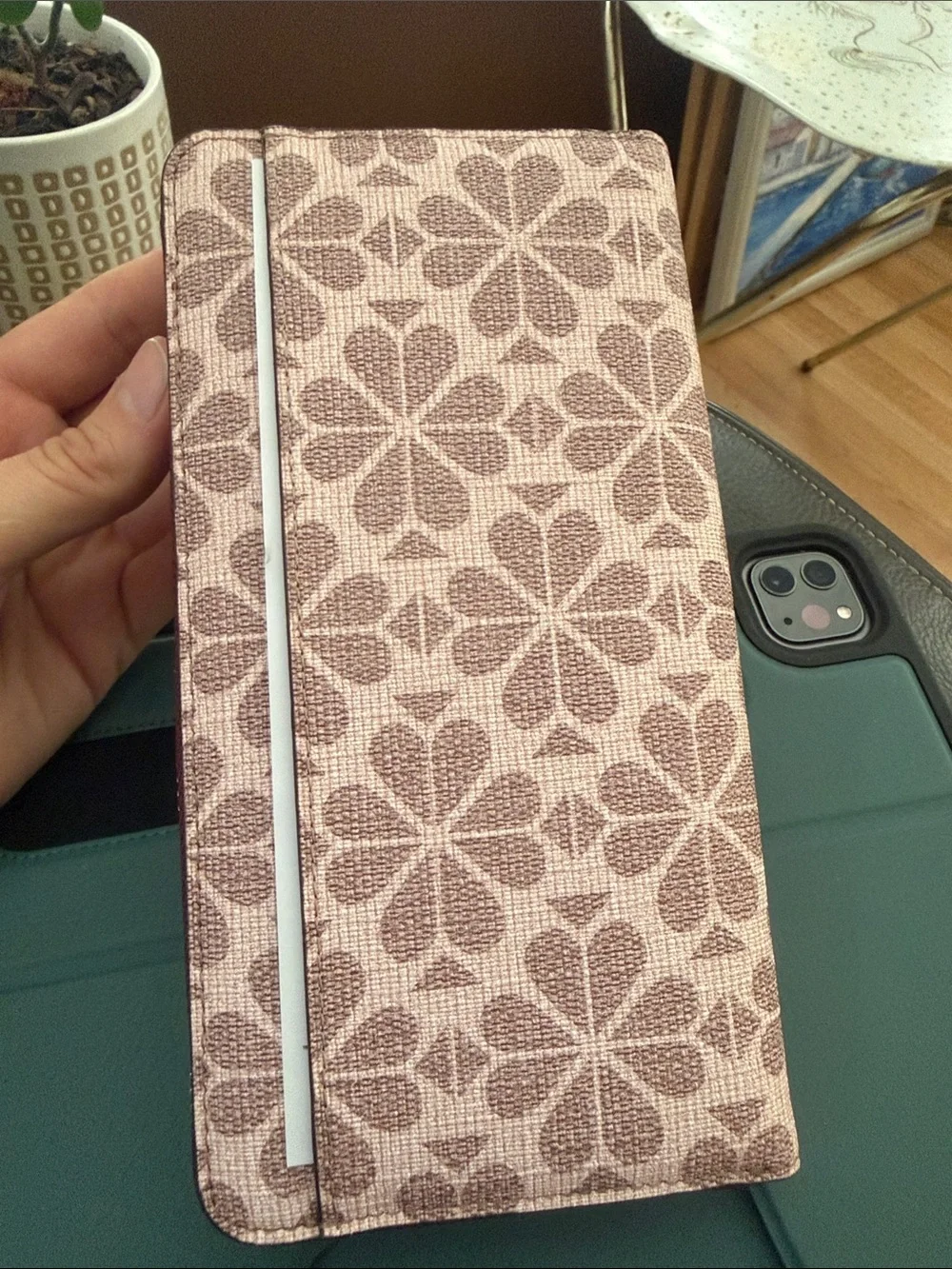 kate spade Pink Floral Zip-Around Wallet